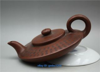 Marks Old Chinese Yixing Zisha Teapot Handwork Purple Sand Teapot