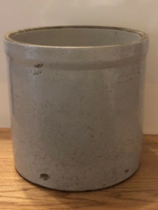 VINTAGE 3 GALLON STONEWARE CROCK 10” X 10” 2