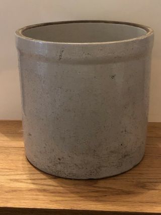 VINTAGE 3 GALLON STONEWARE CROCK 10” X 10” 4