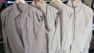 Ww2 Usaaf Officer Uniform Shirts,  Khaki,  Size Medium,  All Wool.