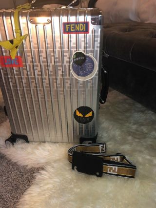 Fendi X Rimowa Limited Carry On Suitcase Yellow Near Rare