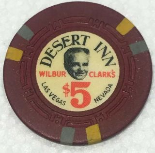 $5 VINTAGE 8th Edition GAMING CHIP Desert Inn Wilbur Clark’s CASINO LAS VEGAS 2