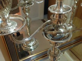 Outstanding Silver Plated Candelabra Circa 1850 17.  5 