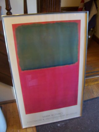 Vtg Mark Rothko Guggenheim Exhib Poster Litho Pace Ed.  1978 Framed