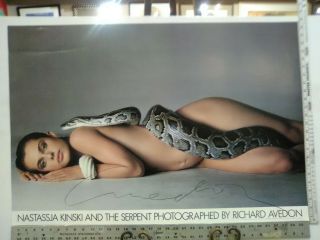 1981 RARE HAND SIGNED Nastassja Kinski And the Serpent Richard Avedon 2