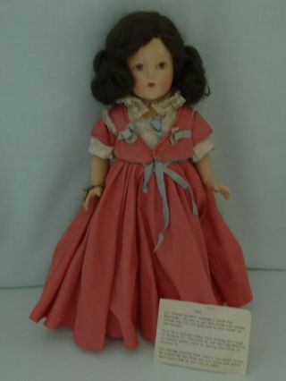 Vintage 1939 Effanbee 1632 Historical Doll,  14 Inches,  Tagged,  All,  Ec