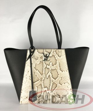 Rare Bnew Authentic $3900 Louis Vuitton Python Lockme Cabas Bag Receipt