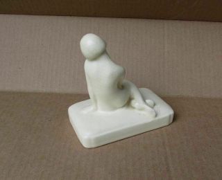 Vintage Antique Rookwood Pottery Nude Woman Girl Statue Paperweight 2