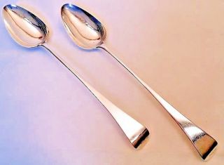 A Good 18th Century Sterling Silver Basting Spoons,  London 1797