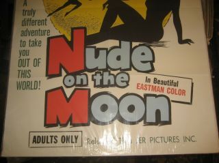 Nude on the Moon Vintage Vintage Sexploitation Full Size Movie Poster 27x39 4