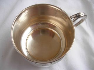ANTIQUE FRENCH STERLING SILVER CHOCOLAT CUP & SAUCER,  IRIS PATTERN,  ART NOUVEAU 6