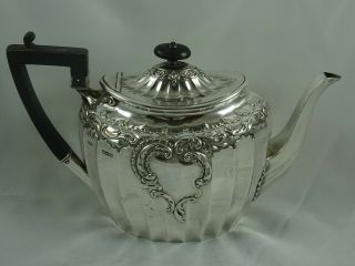 Stunning Edwardian Silver Tea Pot,  1904,  596gm