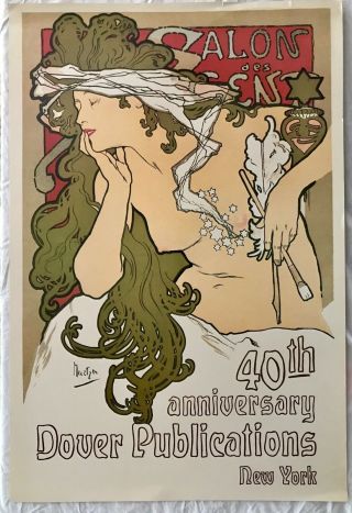 Vintage Art Nouveau Print Poster By Alphonse Mucha Dover Publications