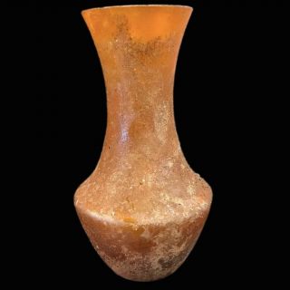 Very Rare Large Ancient Roman Amber Glass Vessel 1st Century A.  D.  (3)