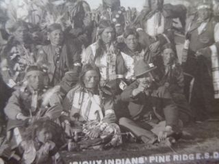 ANTIQUE PHOTO NATIVE AMERICAN SIOUX INDIAN PINE RIDGE S D PHOTO 7