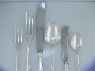 Sterling STIEFF (8) 6pc Place Settings & Servers Williamsburg QUEEN ANNE 5