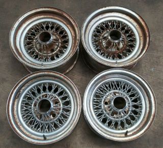 15x7 14x7 Pacer Appliance Wire Wheels Vintage Hotrod Streetrod Ford Chevy J15569