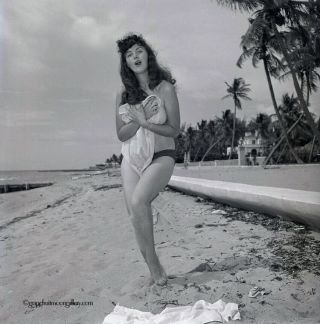 Bunny Yeager 50s Pin - Up Camera Negative Photograph Sultry Flirty Self Portrait