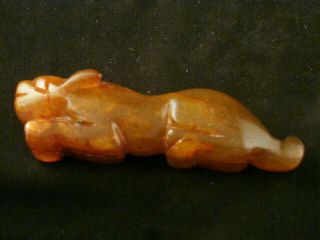 Great Chinese Old Jade 100 Hand Carved Dog Statue I221