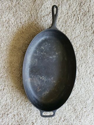 Griswold No.  16 1/2 Oval Skillet Rare 1015 Erie Pa Usa Vintage Cast Iron