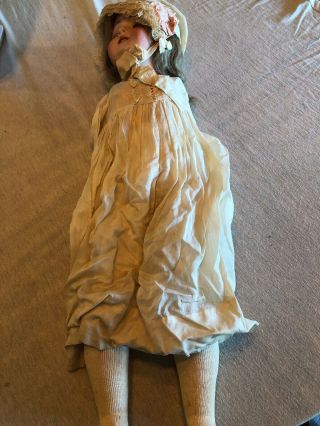 Vintage Queen Louise Doll 26” Bisque Jointed Dressed Doll Head 10