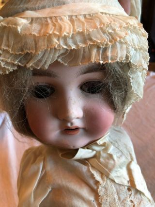 Vintage Queen Louise Doll 26” Bisque Jointed Dressed Doll Head 10 2