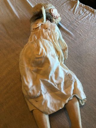 Vintage Queen Louise Doll 26” Bisque Jointed Dressed Doll Head 10 5