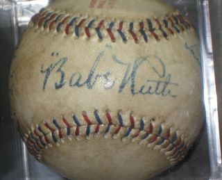 LOU GEHRIG/BABE RUTH Signed Baseball American League Ball (RP) READ LISTING 4