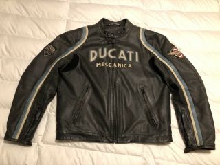 Ducati Performance Meccanica Dainese Leather Motorcycle Jacket Rare Vintage 58