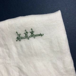 Extremely Rare - - President Kennedy Jfk Personalized Embroidered Handkerchief