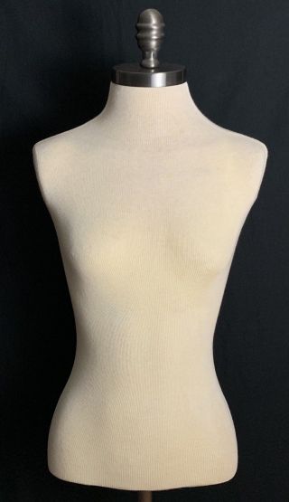 Female Mannequin Dress Form Vintage JCPenney Display Cast Iron Base 2