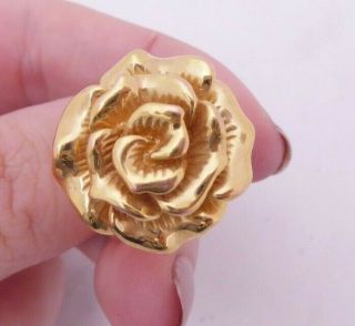 Fine 14ct/14k Gold Large Designer Flower Ring,  585