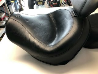 Mustang - 79571 - Wide Touring Two - Piece Seat with Driver Backrest,  Vintage 2
