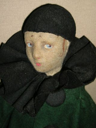 Rarest and Earliest 1920 Lenci Miniature Pierrot 16 inches Model 116 11