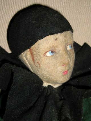 Rarest and Earliest 1920 Lenci Miniature Pierrot 16 inches Model 116 7