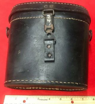 Ww2 German Binocular Case Dated 1943 Leather Optic Sniper Officer Scope