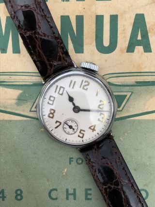 Rare Vintage Trench Watch Offset Dial