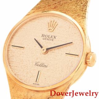 Rolex Cellini Vintage Geneve 18k Gold Ladies Classic Watch 52.  4 Grams Nr