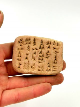 Rare Eastern Asiatic Ca.  3000 Bc Terracotta Cuneiform Tablet - Intact R442