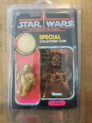 Rare Vintage Kenner Star Wars 85 Power Of The Force Lumat W/coin