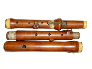 Antique 19th Cent Boxwood Flute Golding Covent Garden London 4 Keys
