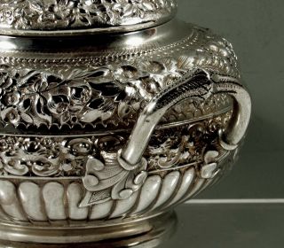 Tiffany Sterling Silver Covered Bowl 1889 Moorish Design 4