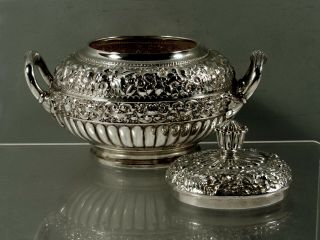 Tiffany Sterling Silver Covered Bowl 1889 Moorish Design 5