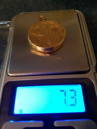 Antique 14k Yellow Gold Locket Case Pill ? Snuff ? Box Heavy 7.  3 grams Not Scrap 7
