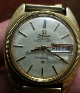 VINTAGE OMEGA CONSTELLATION CAL 751 AUTOMATIC CHRONOMETER DAY DATE 10