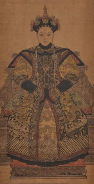 Collectable QING DYNASTY EmPRESS PORTRAIT SCROLL PAINTING 【慈禧】 2