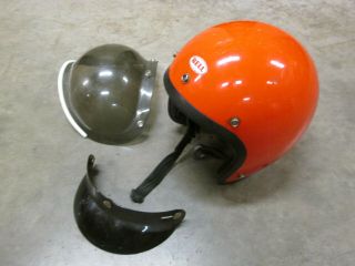 Vintage 1977 Bell Magnum Ii Helmet With Bubble Shield & Visor Size 7 56 Cm