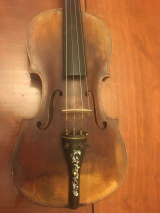 Antique Full Size 4/4 Violin/fiddle W Masonic Freemason Inlays