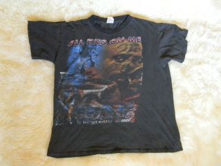 Vintage 2pac " All Eyes On Me " Please Stop The Violence T - Shirt Scarce Xl