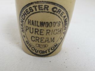 Antique Manchester Pure Cream Stoneware Crock / Pot 2